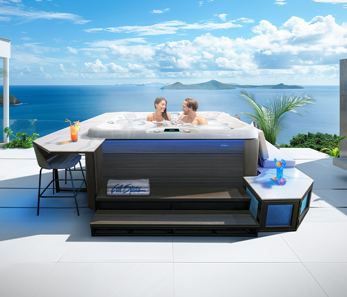 Calspas hot tub being used in a family setting - Chicopee